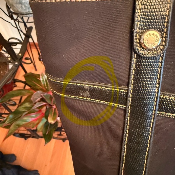 Franco Sarto Black Nylon Shoulder Bag W Smart Lite Pocket Inside Zip Closure - Picture 12 of 15